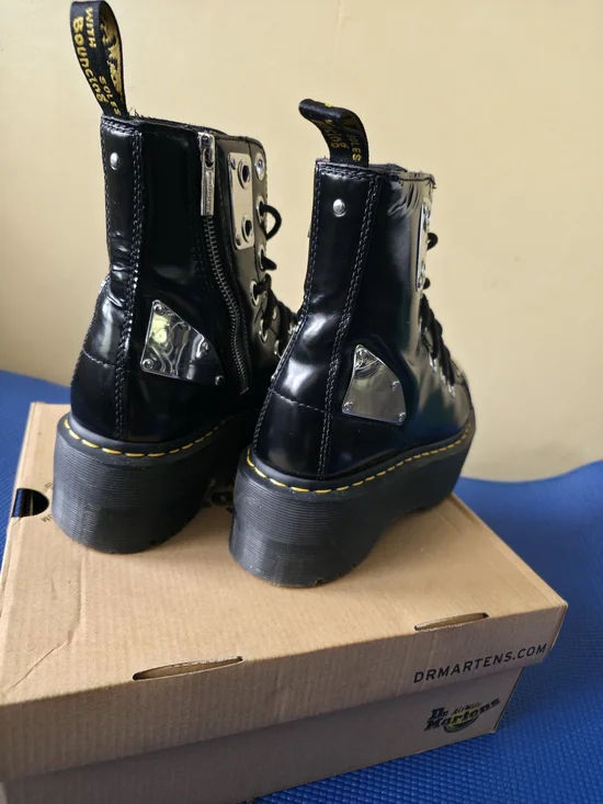 RARE Dr. Martens Black Leather Jadon Max Rebel Boots - Picture 7 of 9